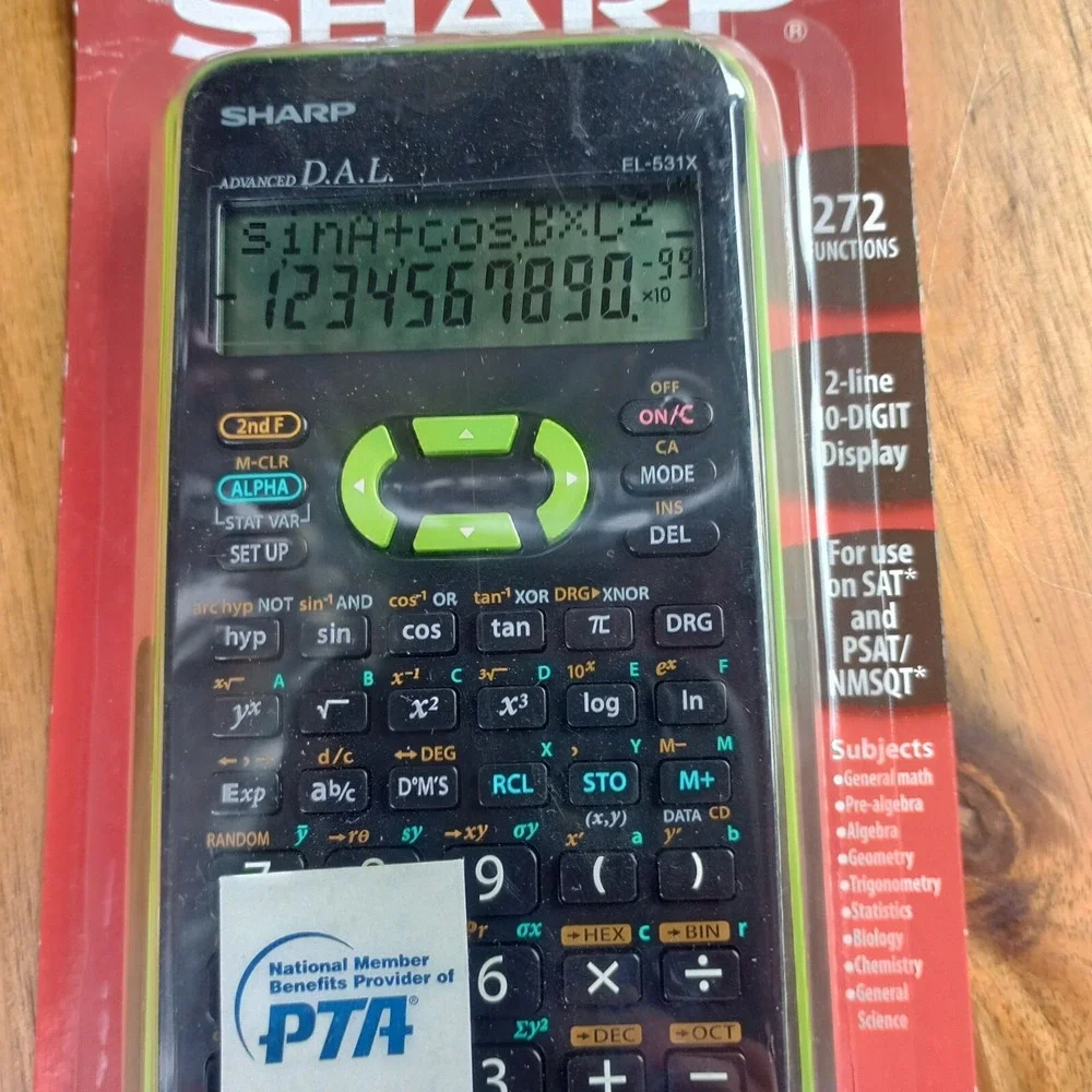 Sharp‎ EL-531XBGR Engineering Scientific Calculator 272 Functions